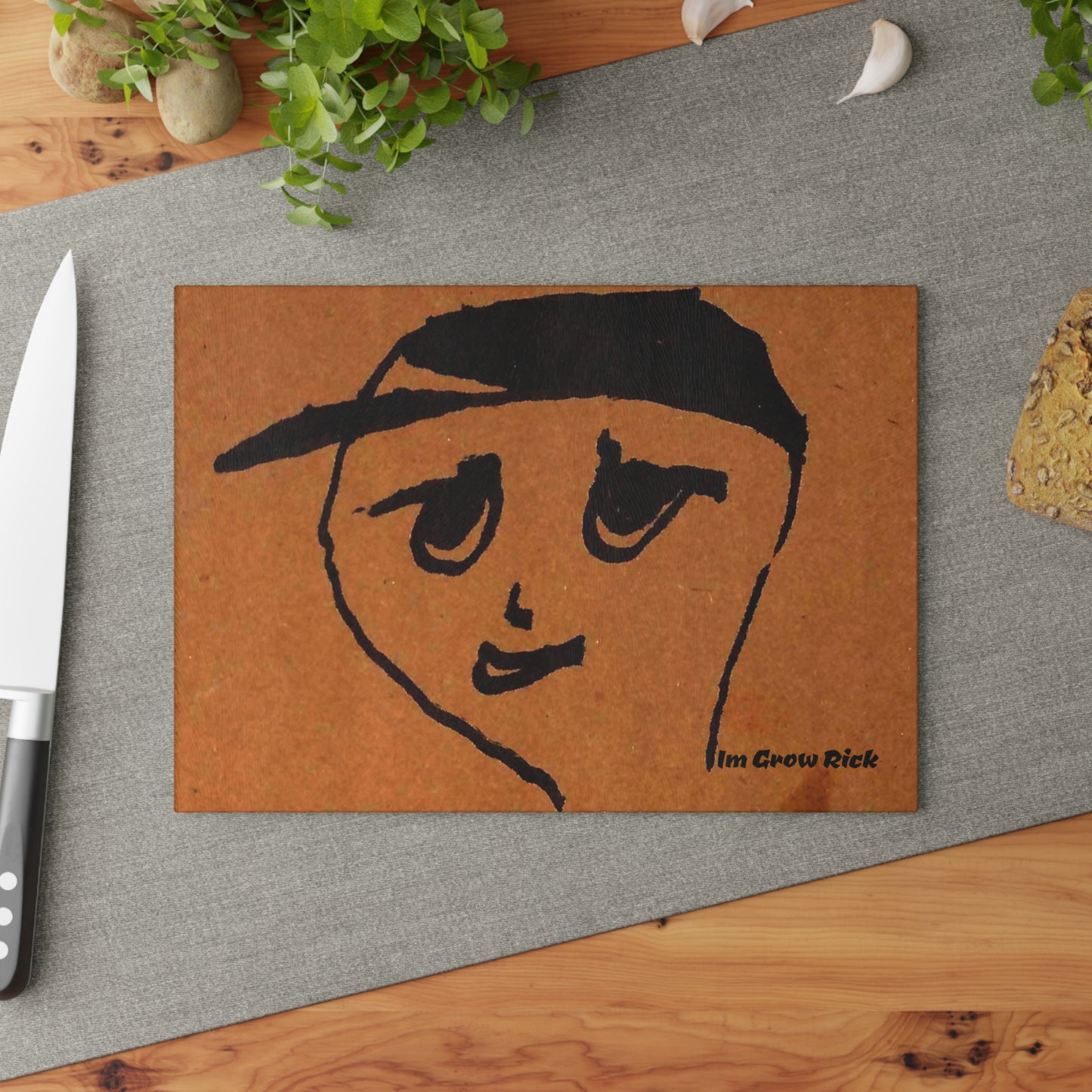 Glass Cutting Board - ImGrowRick Design
